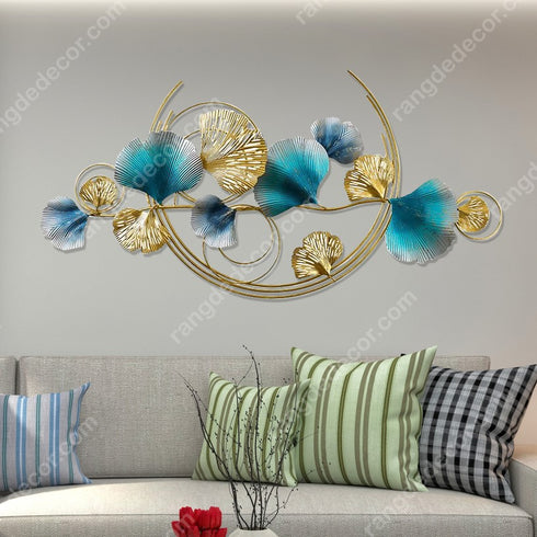 Blue Petals Metal Wall Art