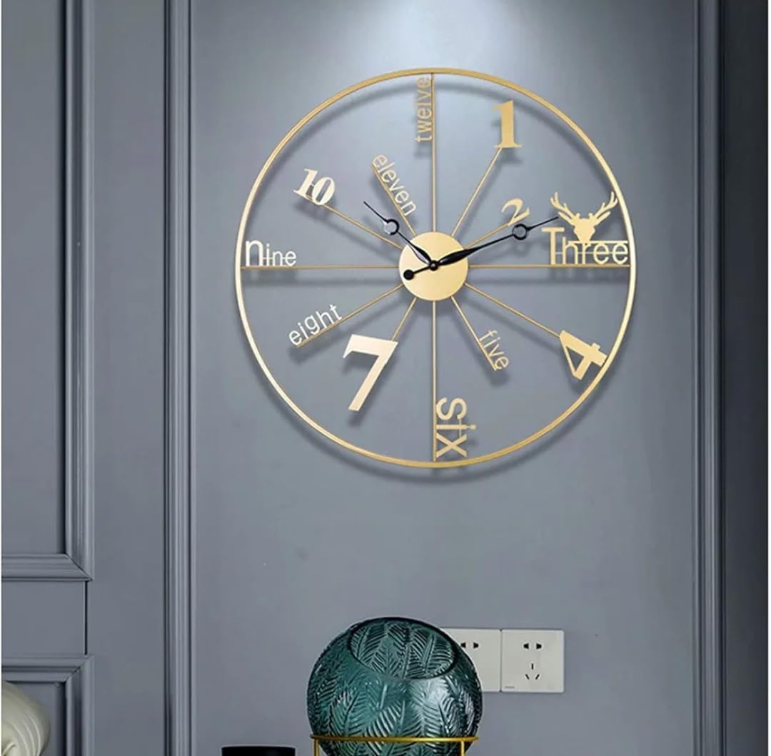 Alpha Numeric Round Clock – Rangdedecor