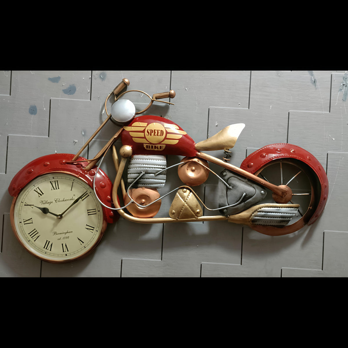 Bullit Riddled Clock Red Bullet with wall clock – Rangdedecor