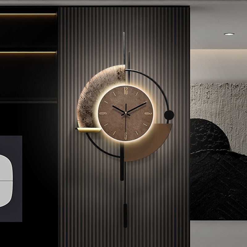 Rustic Fancy Pendulum Imported wall clock with LED – Rangdedecor