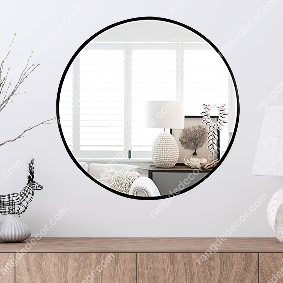 Black Minimalist Wall Mirror – Rangdedecor